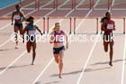 Eilidh Child on her way to winning the 400 metres hurdles at the Glasgow Diamond League. Photo: David T. Hewitson/Sports for All Pics